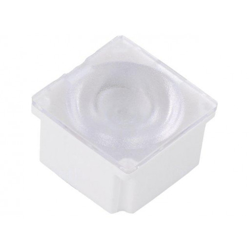 FA15233_ROSE-MRK-W; LED lens; square; Mat: polycarbonate; transparent; Colour: white; LEDIL