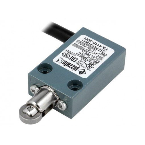 FA 4115-3DN; Limit switch; pusher with parallel roller; NO + NC; 10A; lead 3m; PIZZATO ELETTRICA FA 4115-3DN; Limit switch; pusher with parallel roller; NO + NC; 10A; lead 3m; PIZZATO ELETTRICA