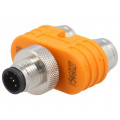 51645 FASBS 2 M12-5S; T adapter; M12 male,M12 female x2; A code-DeviceNet / CANopen; LUMBERG AUTOMATION