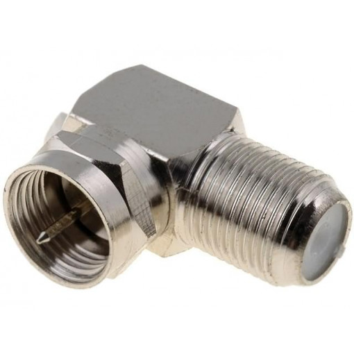 ; Coupler; F socket,F plug; angled 90°; ; Coupler; F socket,F plug; angled 90°;