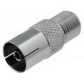 ; Adapter; F socket,coaxial 9.5mm socket; 