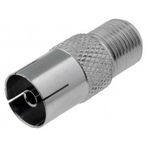 ; Adapter; F socket,coaxial 9.5mm socket;  ; Adapter; F socket,coaxial 9.5mm socket;