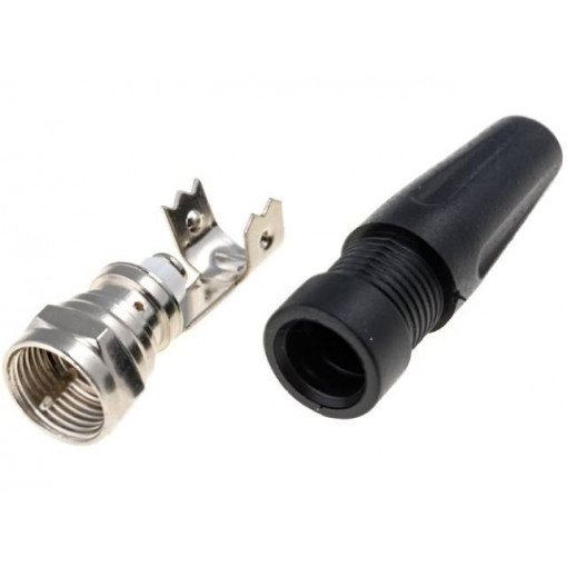 ; Plug; F; male; straight; 7mm; screw terminal; for cable; 