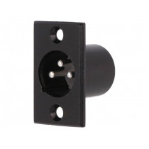 FC6106; Socket; XLR; male; PIN: 3; for panel mounting,screw; soldering; CLIFF