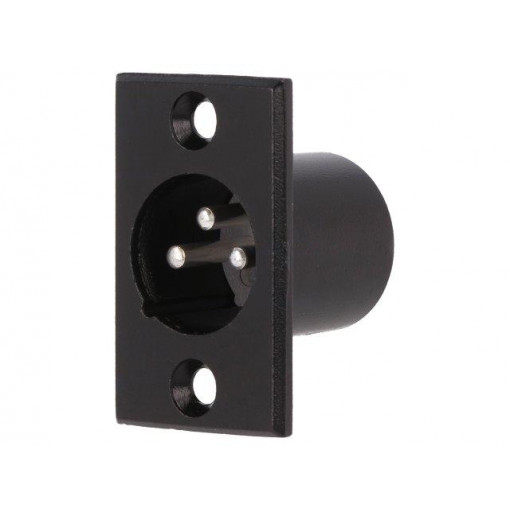 FC6106; Socket; XLR; male; PIN: 3; for panel mounting,screw; soldering; CLIFF