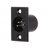 FC6126; Socket; XLR; male; PIN: 4; for panel mounting,screw; soldering; CLIFF