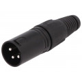 FC6131; Plug; XLR; male; PIN: 3; straight; for cable; soldering; black; metal; CLIFF FC6131; Plug; XLR; male; PIN: 3; straight; for cable; soldering; black; metal; CLIFF