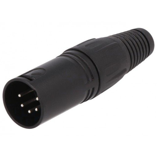 FC6161; Plug; XLR; male; PIN: 5; straight; for cable; soldering; black; metal; CLIFF FC6161; Plug; XLR; male; PIN: 5; straight; for cable; soldering; black; metal; CLIFF