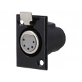 FC6171; Socket; XLR; female; PIN: 5; with push button; soldering; black; CLIFF FC6171; Socket; XLR; female; PIN: 5; with push button; soldering; black; CLIFF