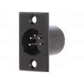 FC6176; Socket; XLR; male; PIN: 5; for panel mounting,screw; soldering; CLIFF FC6176; Socket; XLR; male; PIN: 5; for panel mounting,screw; soldering; CLIFF