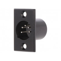 FC6176; Socket; XLR; male; PIN: 5; for panel mounting,screw; soldering; CLIFF