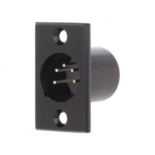 FC6176; Socket; XLR; male; PIN: 5; for panel mounting,screw; soldering; CLIFF