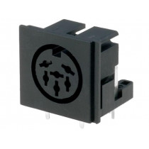 D6 (FC680806); Socket; DIN; female; PIN: 6; Layout: 240°; angled 90°; THT; CLIFF