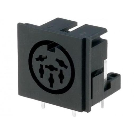 D6 (FC680806); Socket; DIN; female; PIN: 6; Layout: 240°; angled 90°; THT; CLIFF