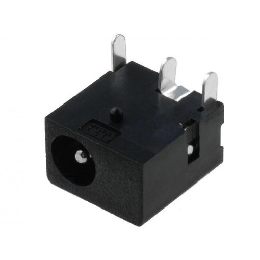 DC-8 (FC68145); Socket; DC supply; male; 3,5/1,3mm; THT; 1A; 12VDC; angled 90°; CLIFF