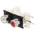 FC68405; Socket; RCA; female; double; angled 90°; THT; nickel plated; CLIFF FC68405; Socket; RCA; female; double; angled 90°; THT; nickel plated; CLIFF