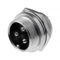FC684203; Socket; microphone; male; PIN: 3; for panel mounting; CLIFF FC684203; Socket; microphone; male; PIN: 3; for panel mounting; CLIFF