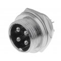 FC684204; Socket; microphone; male; PIN: 4; for panel mounting; CLIFF FC684204; Socket; microphone; male; PIN: 4; for panel mounting; CLIFF