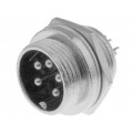 FC684205; Socket; microphone; male; PIN: 5; for panel mounting; CLIFF FC684205; Socket; microphone; male; PIN: 5; for panel mounting; CLIFF