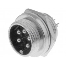 FC684205; Socket; microphone; male; PIN: 5; for panel mounting; CLIFF