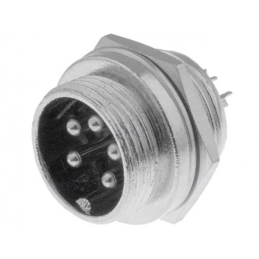 FC684205; Socket; microphone; male; PIN: 5; for panel mounting; CLIFF