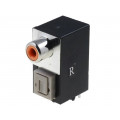 ORJ-6 FCR684206R; Connector: optical (Toslink) + RCA; with cover; angled 90°; THT; CLIFF ORJ-6 FCR684206R; Connector: optical (Toslink) + RCA; with cover; angled 90°; THT; CLIFF