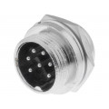 FC684207; Socket; microphone; male; PIN: 7; for panel mounting; CLIFF FC684207; Socket; microphone; male; PIN: 7; for panel mounting; CLIFF