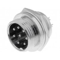 FC684208; Socket; microphone; male; PIN: 8; for panel mounting; CLIFF