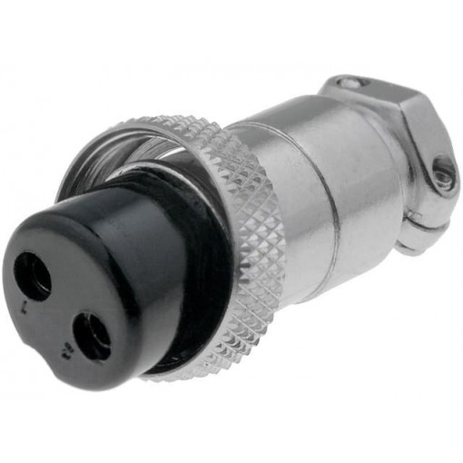 FC684212; Plug; microphone; female; PIN: 2; for cable; straight; 6mm; CLIFF