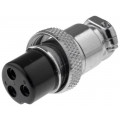 FC684213; Plug; microphone; female; PIN: 3; for cable; straight; 6mm; CLIFF FC684213; Plug; microphone; female; PIN: 3; for cable; straight; 6mm; CLIFF