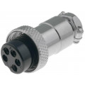 FC684215; Plug; microphone; female; PIN: 5; for cable; straight; 6mm; CLIFF FC684215; Plug; microphone; female; PIN: 5; for cable; straight; 6mm; CLIFF