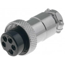 FC684215; Plug; microphone; female; PIN: 5; for cable; straight; 6mm; CLIFF