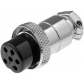 FC684216; Plug; microphone; female; PIN: 6; for cable; straight; 6mm; CLIFF FC684216; Plug; microphone; female; PIN: 6; for cable; straight; 6mm; CLIFF