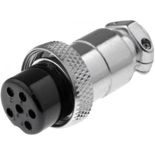 FC684216; Plug; microphone; female; PIN: 6; for cable; straight; 6mm; CLIFF