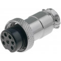 FC684217; Plug; microphone; female; PIN: 7; for cable; straight; 6mm; CLIFF FC684217; Plug; microphone; female; PIN: 7; for cable; straight; 6mm; CLIFF