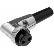 FC684222R; Plug; microphone; female; PIN: 2; for cable; angled 90°; 6mm; CLIFF