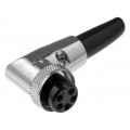 FC684225R; Plug; microphone; female; PIN: 5; for cable; angled 90°; 6mm; CLIFF FC684225R; Plug; microphone; female; PIN: 5; for cable; angled 90°; 6mm; CLIFF