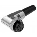 FC684226R; Plug; microphone; female; PIN: 6; for cable; angled 90°; 6mm; CLIFF FC684226R; Plug; microphone; female; PIN: 6; for cable; angled 90°; 6mm; CLIFF