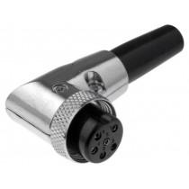 FC684226R; Plug; microphone; female; PIN: 6; for cable; angled 90°; 6mm; CLIFF