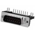 FCE17-A15PB-440; D-Sub; PIN: 15; socket; male; on PCBs; angled 90°; THT; UNC4-40; 5A; AMPHENOL FCE17-A15PB-440; D-Sub; PIN: 15; socket; male; on PCBs; angled 90°; THT; UNC4-40; 5A; AMPHENOL
