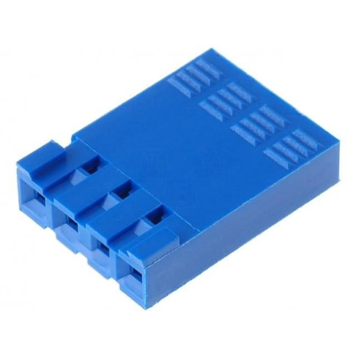 65240-004LF; Plug; wire-board; female; PIN: 4; w/o contacts; 2.54mm; for cable; FCI