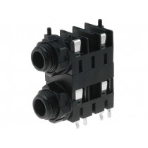 FCR1120; Socket; Jack 6,35mm; female; mono; screw; THT; tinned; CLIFF