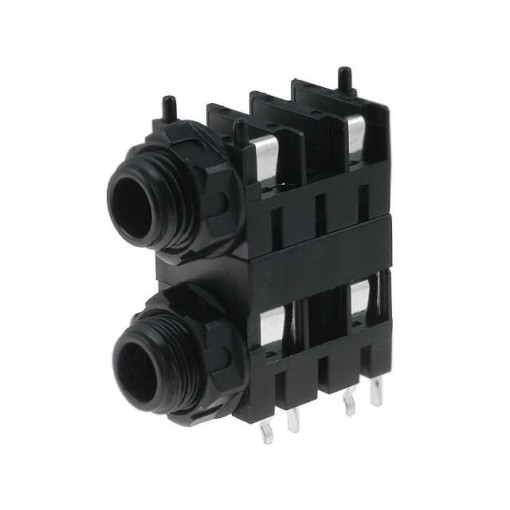 FCR1120; Socket; Jack 6,35mm; female; mono; screw; THT; tinned; CLIFF