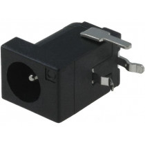 FC681465P (DC-10LP); Socket; DC supply; male; 5,5/2,1-2,5mm; 5.5mm; 2.1mm; THT; 5A; 12VDC; CLIFF