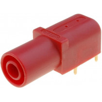 ; Socket; 4mm banana; 24A; 33mm; red; gold-plated; on panel; CLIFF ; Socket; 4mm banana; 24A; 33mm; red; gold-plated; on panel; CLIFF