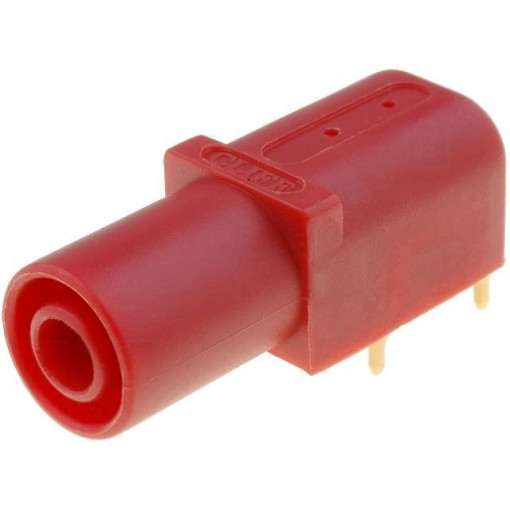 ; Socket; 4mm banana; 24A; 33mm; red; gold-plated; on panel; CLIFF ; Socket; 4mm banana; 24A; 33mm; red; gold-plated; on panel; CLIFF