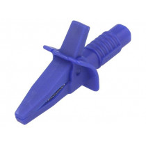 FCR7943; Crocodile clip; 10A; blue; max.25mm; Connection: 4mm socket; CLIFF