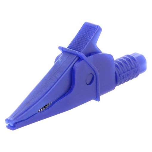 FCR79900L; Crocodile clip; 20A; blue; max.39mm; 1kV; Connection: 4mm socket; CLIFF