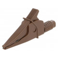 FCR79900N; Crocodile clip; 20A; brown; max.39mm; 1kV; Connection: 4mm socket; CLIFF FCR79900N; Crocodile clip; 20A; brown; max.39mm; 1kV; Connection: 4mm socket; CLIFF