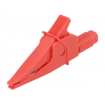 FCR79900R; Crocodile clip; 20A; red; max.39mm; 1kV; Connection: 4mm socket; CLIFF